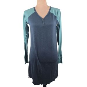 Chill Angel Sleepover Nightshirt Merino Wool Blue Size XS